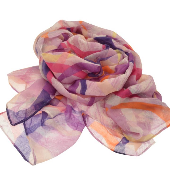 Cachecol Roxo Circles por atacado de Miss Milly Limited