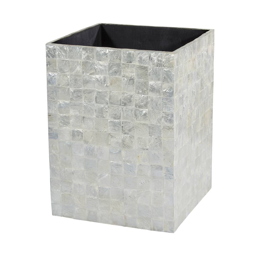 HS Seashells - Wholesale Bathroom Accessory Set - White Tiled Capiz Shell 7PC Bathroom Set8