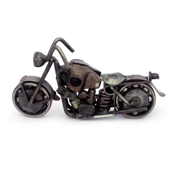 NOVICA - Vente Sculpture - Statuette de moto standard rustique faite à la main par Novica
