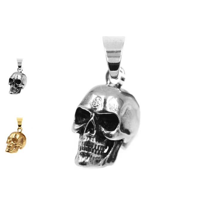 Stainless Steel Skull Pendant Amulet Pendant - Q-122 and other Purchase Wholesale amuleto. Free Returns & Net 60 Terms on Faire trending on Faire.