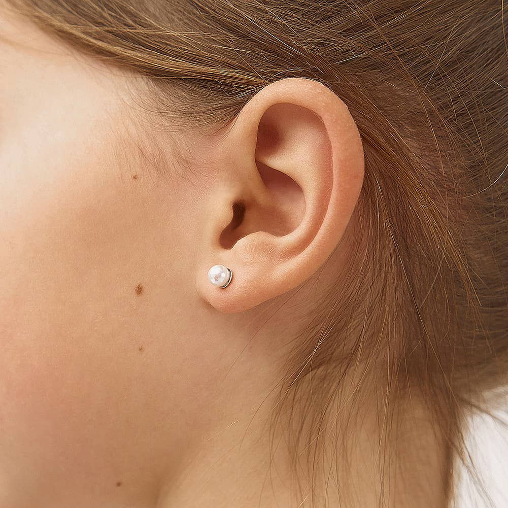 In Season Jewelry - Vendita all'ingrosso Orecchini - Bambini - Orecchini per bambini con perle classiche 3-5 mm - argento sterling13