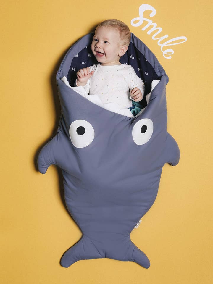 Saco Tiburão para bebé - Azul Ardósia - Bicis AW25 por atacado de Baby Bites