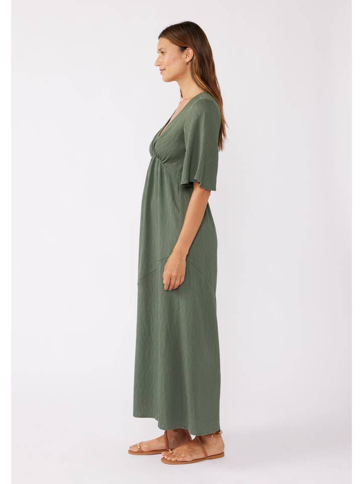 Lovestitch - Wholesale Dress - Women's - Empire Waist Maxi Dress with Slit