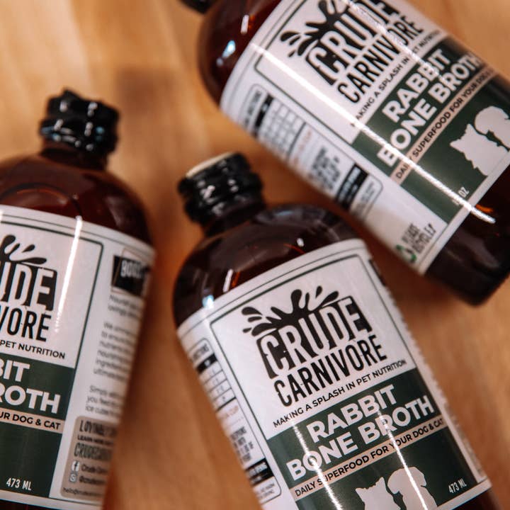 Crude Carnivore - Wholesale Pet Supplement - Cat/Dog - 16oz Rabbit Bone Broth3