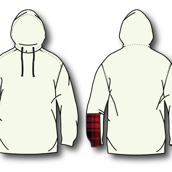 Chandail à capuchon The Air Traffic - Blanc pour la vente par Sea of Sound