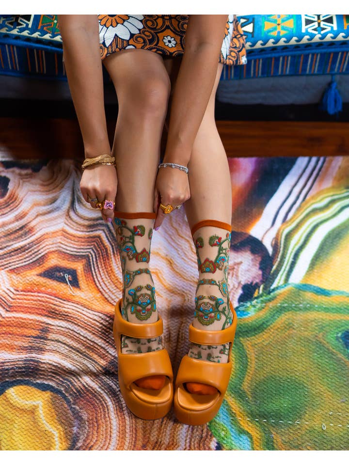 Sock Candy - Wholesale Socks - Women's - Tree of Life Sheer Crew Sock7