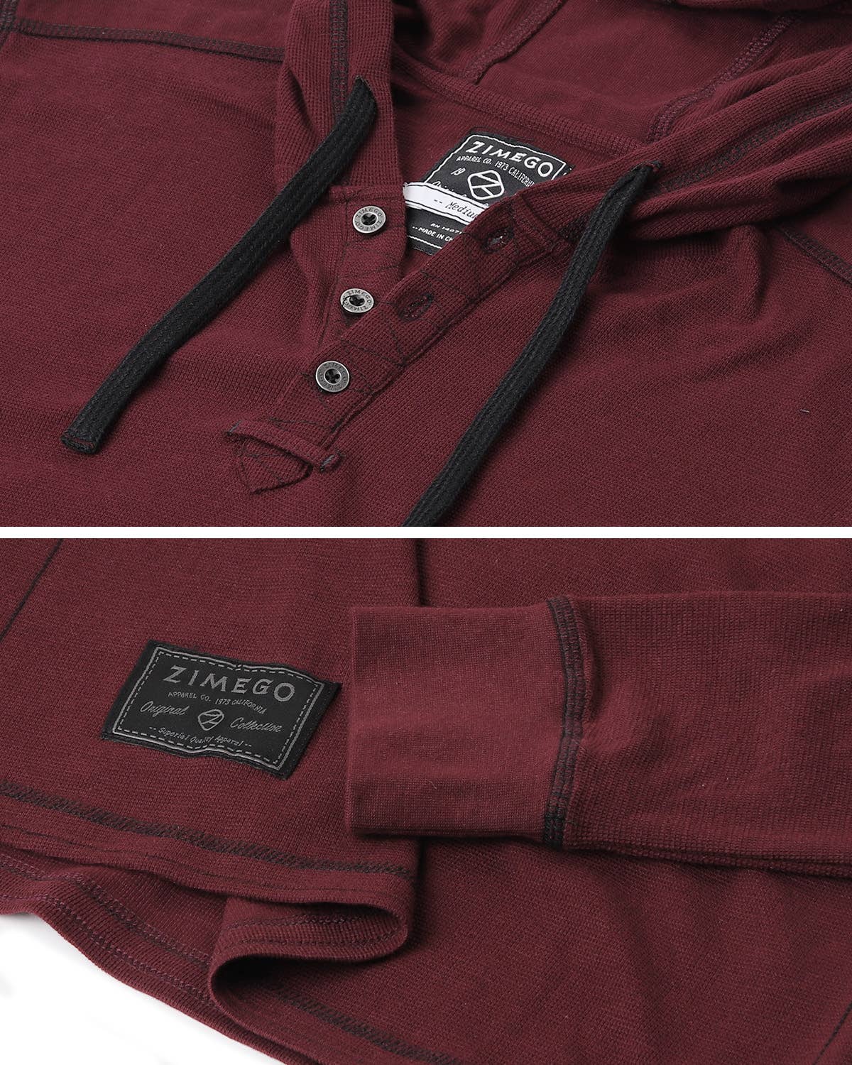 ZIMEGO - Wholesale Hoodie - Men's - Men's Casual Basic Long Sleeve Thermal Hoodie - On Sale4