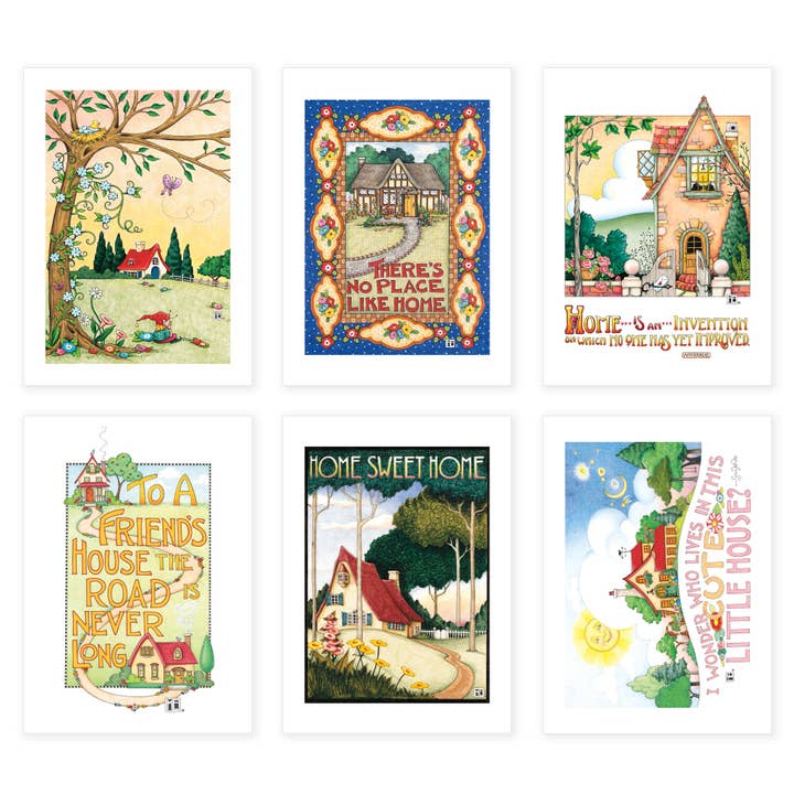 Mary Engelbreit Studios - Venta al por mayor Juego de postales - Postales de cabañas