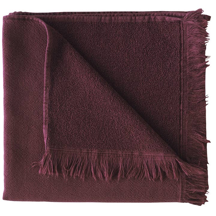 Maison Vivaraise & La Cerise sur le Gâteau - Wholesale Bath towel - Luna Wine Bath Towel 100 x 50