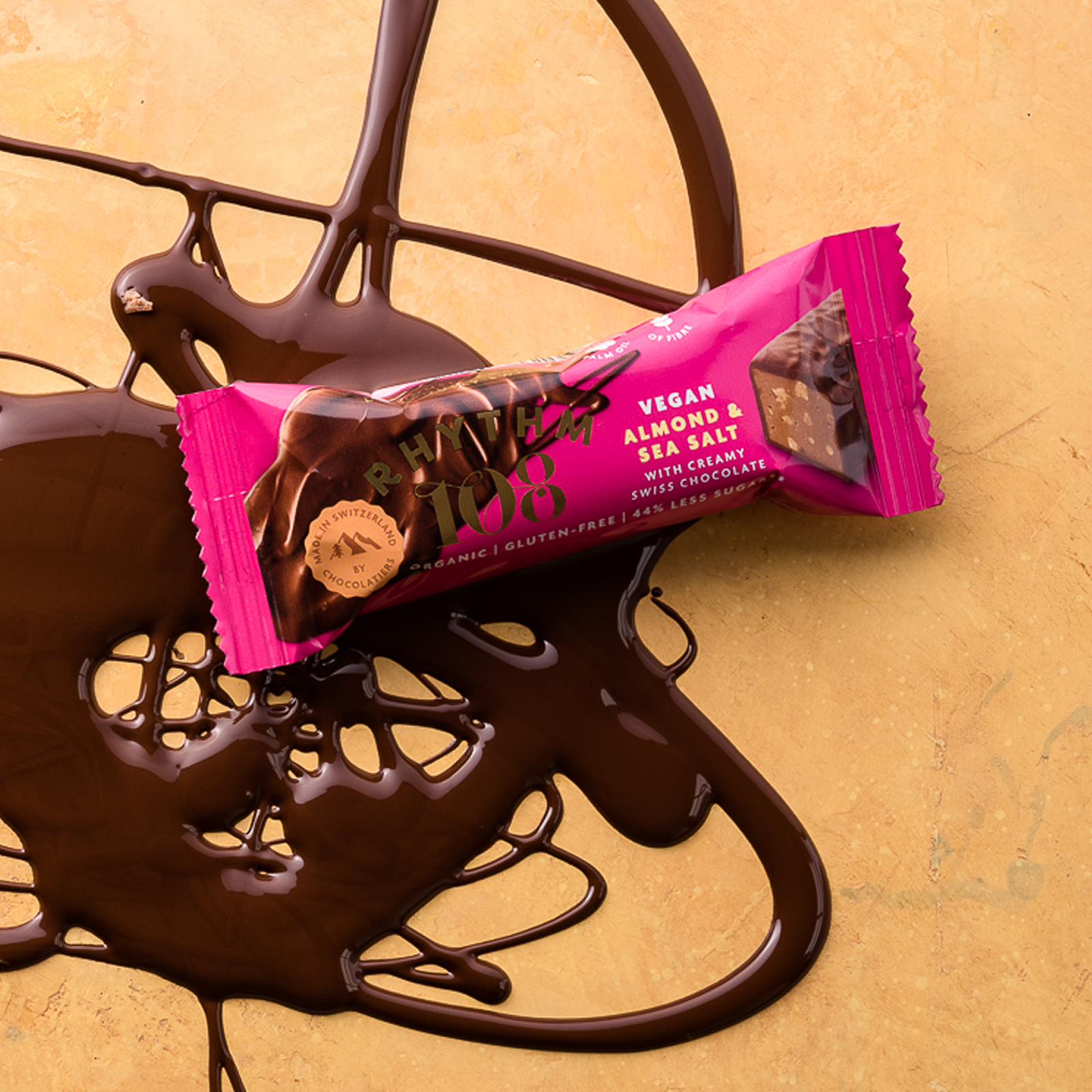 Rhythm108 - Vente Barre chocolatée - Barre vegan amandes et sel de mer au chocolat m’lk 33 g8