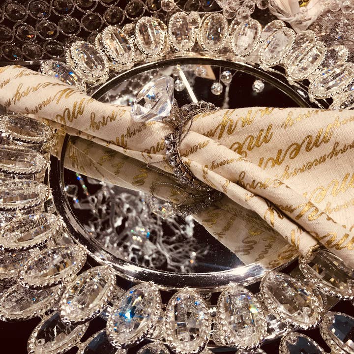 Decor N Beyond - Wholesale Ornament - 3.25x2.25" Diamond Napkin Ring Holder3