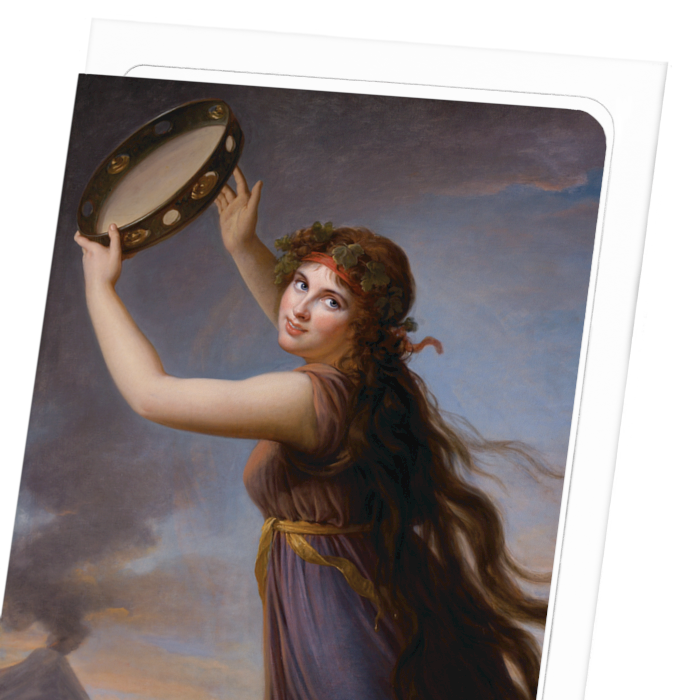 Ezen Trade – wholesale Everyday greeting card – LADY HAMILTON AS A BACCHANTE (C.1792): Painting Greeting Card2
