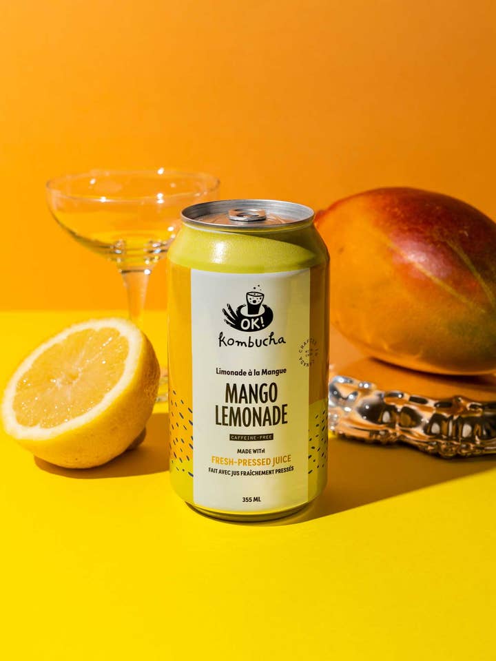 Mango-Limonade Kombucha für den Großhandel von Ok Drinks Co