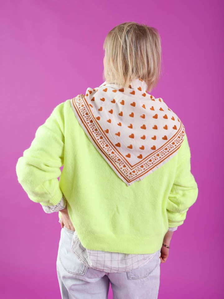 Adult Scarf Love Cinnamon 100 cm for wholesale by Maison Augustin