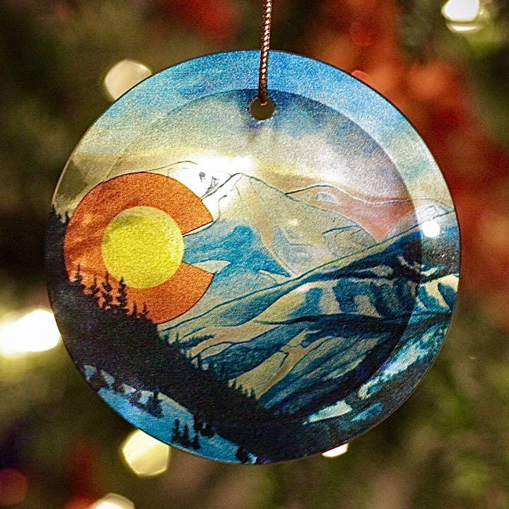 Capteur de soleil du Colorado enneigé pour la vente par Art For The Young At Heart