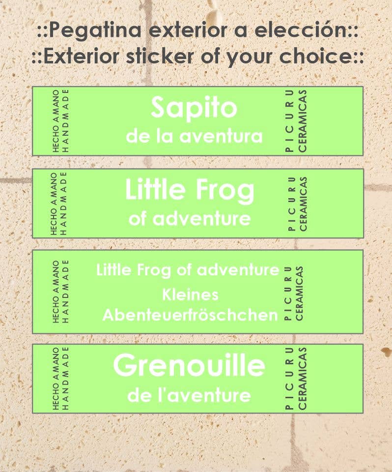 Picuru ceramicas - Venta al por mayor Moneda/objeto de coleccionista - Amuleto Sapito de las aventuras (5 idiomas)3