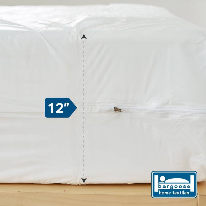 Bargoose Home Textiles - Wholesale Mattress Pad/Protector - Bargoose Vinyl Zippered Mattress Protector | Waterproof Box Spring Encasement | Guards Against Pests & Liquids3