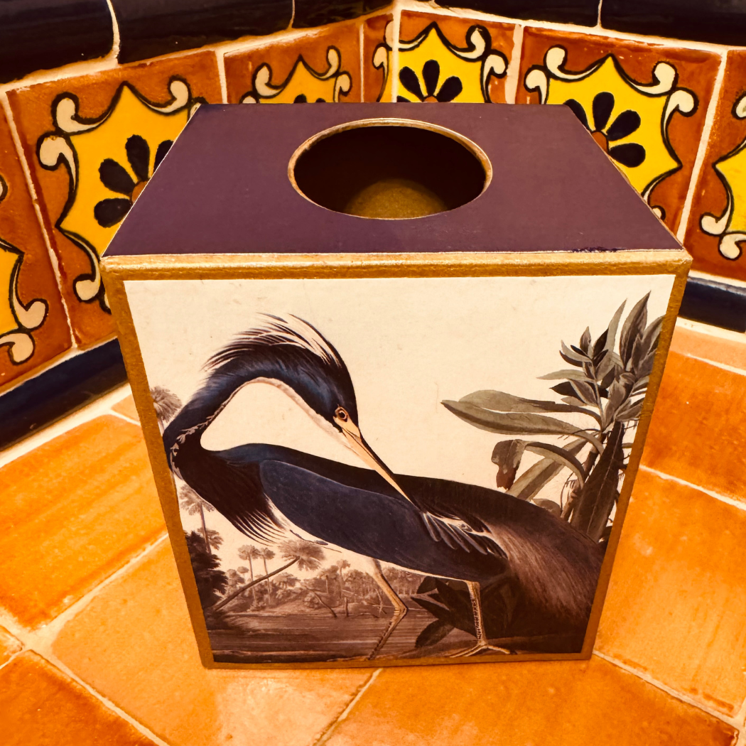 TOPICS IN THE TROPICS - Vente Boîtes à mouchoirs - Boîte de mouchoirs ou vase Audubon Birds, Spatule, Flamant rose5
