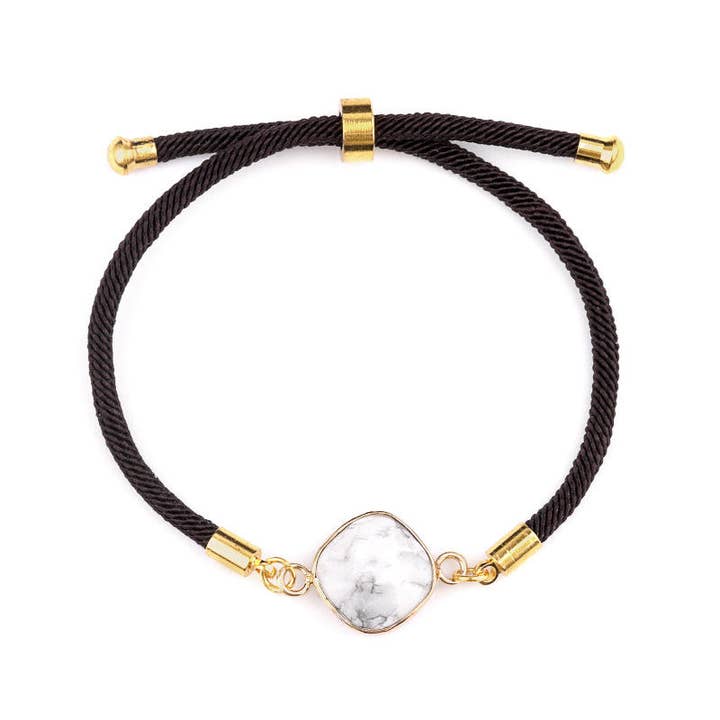 Artisans de Madagascar - Wholesale Charm/Dangle Bracelet - Faceted Square Medallion Bracelets8