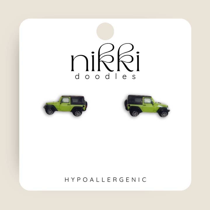 Clous d'oreilles Jeep Novelty pour la vente par Nikki Doodles