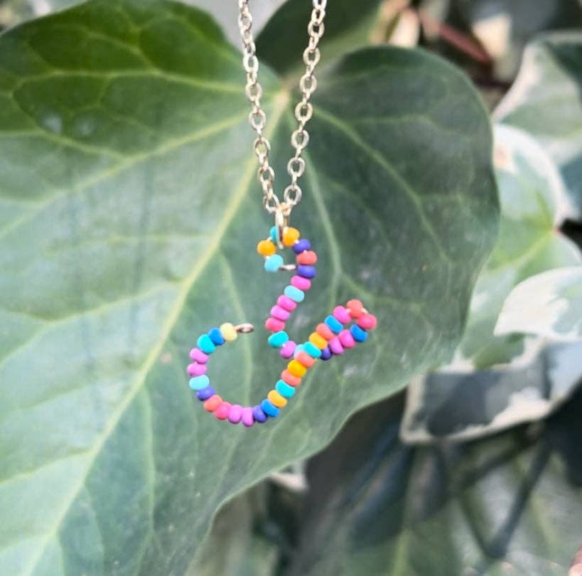 MorninGloria's - Wholesale Pendant/Charm Necklace - Beaded Initial Necklace24