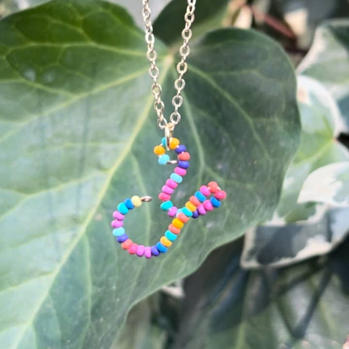 MorninGloria's - Wholesale Pendant/Charm Necklace - Beaded Initial Necklace24