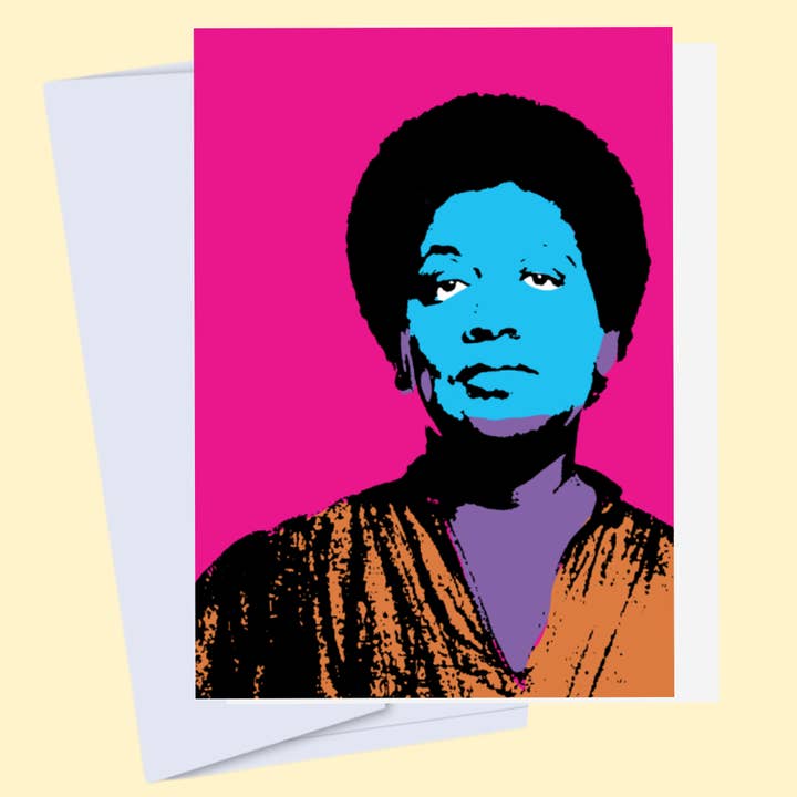 Audre Lorde - Carte d'auteur noire emblématique pour les amateurs de livres pour la vente par CheerNotes Greeting Cards & Stationery