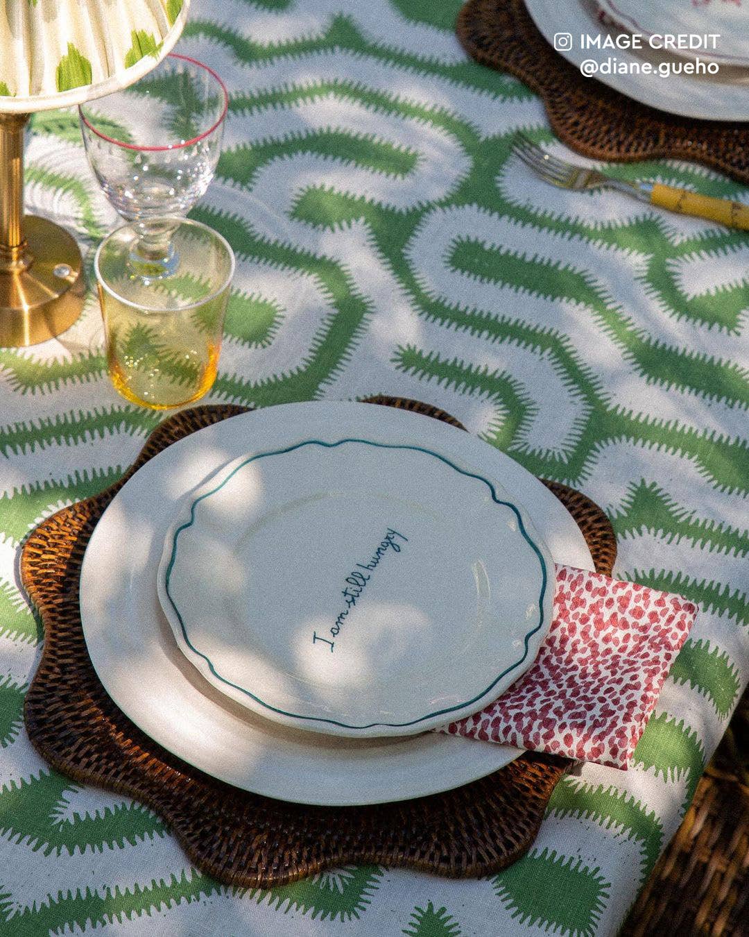 Bali Harvest – wholesale Bordstablett – Kammussla Rattan Placemat (Mörkbrun) - Vävd halmladdare1