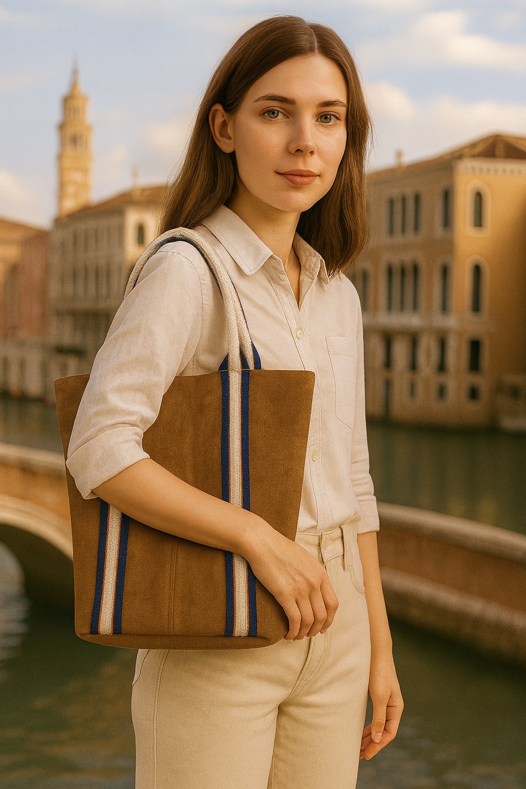 ITALIAN'S LEATHER - Wholesale Tote Bag - Women's - Melody Suede Leather Tote Bag 22189041