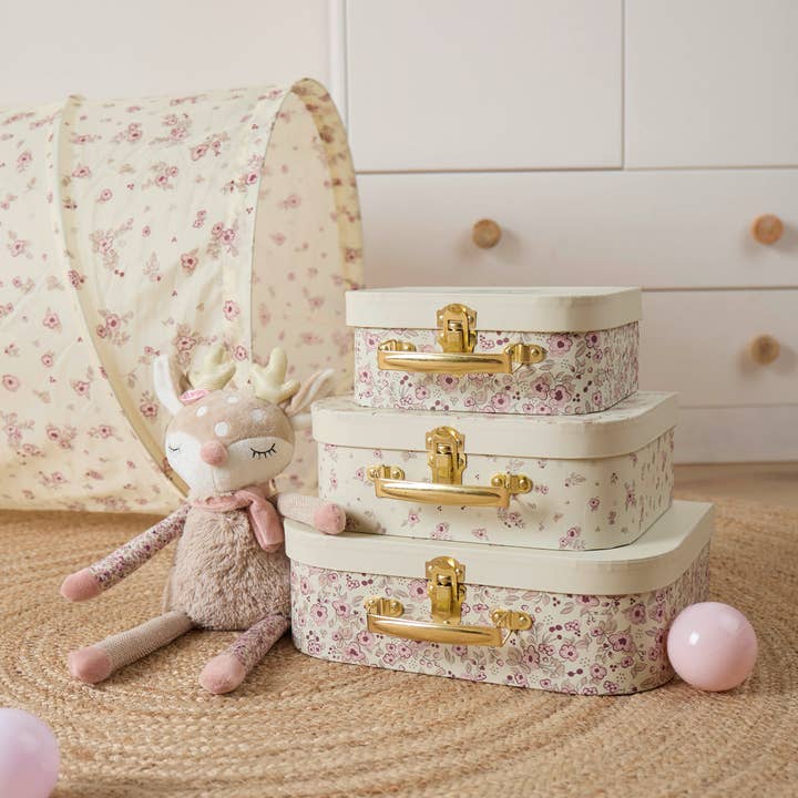 Bieco Spielwaren - Wholesale Toy Set - Kids - 3-piece luggage set Ella Vintage Flowers3