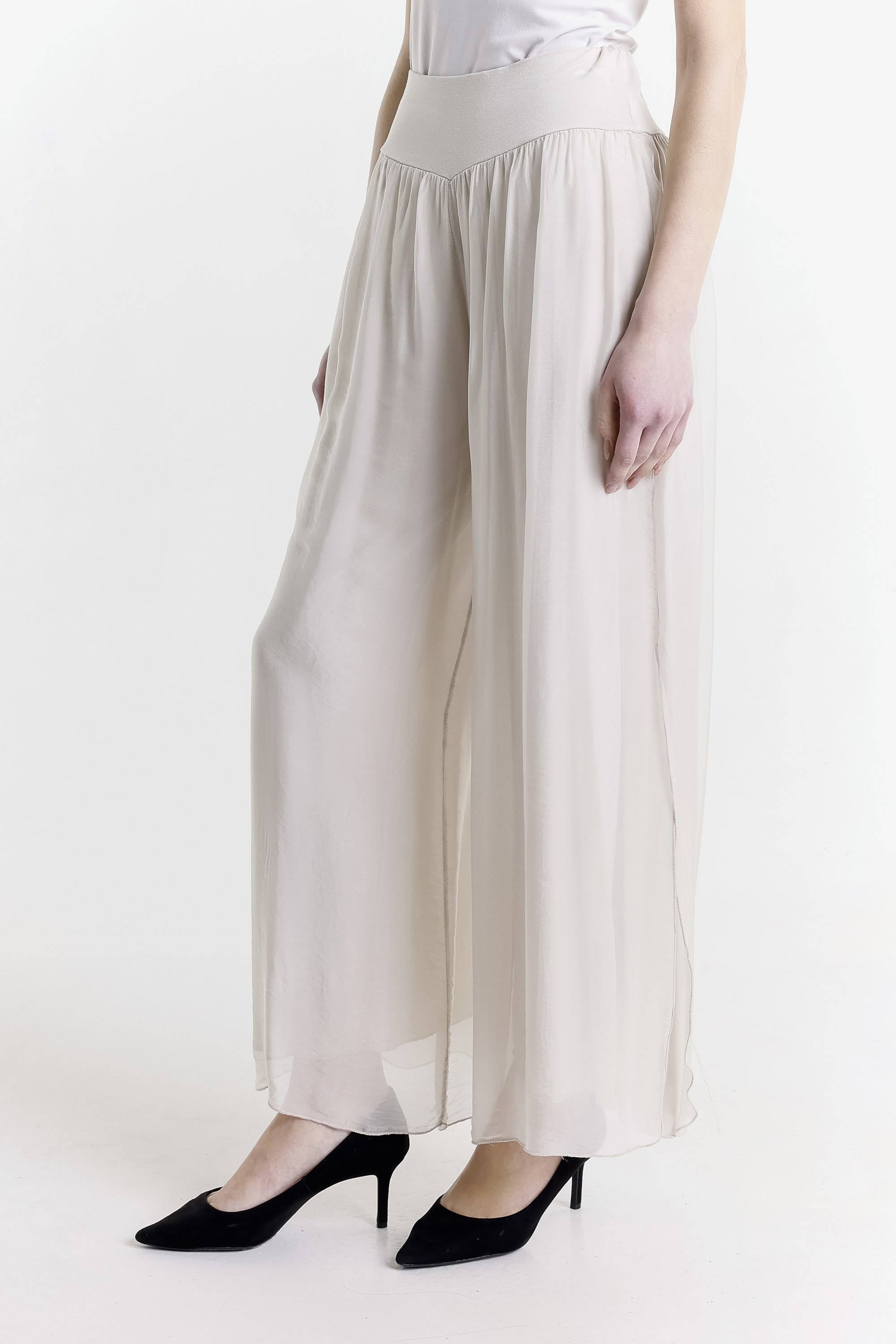 TINA Stephens Italy/Tees By Tina - Wholesale Pants - Women's - Eva Silk Side Slit Pant (PL206)29