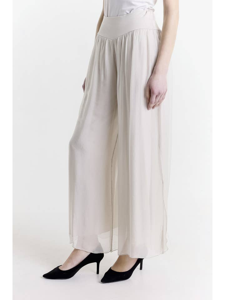 TINA Stephens Italy/Tees By Tina - Wholesale Pants - Women's - Eva Silk Side Slit Pant (PL206)29