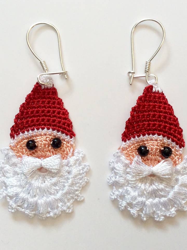Santa Earrings for wholesale by Meredith Strauss