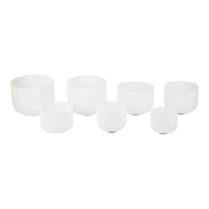 Bodynova - Wholesale Meditation Supplies - 432 Hz crystal singing bowls set, large/7 bowls