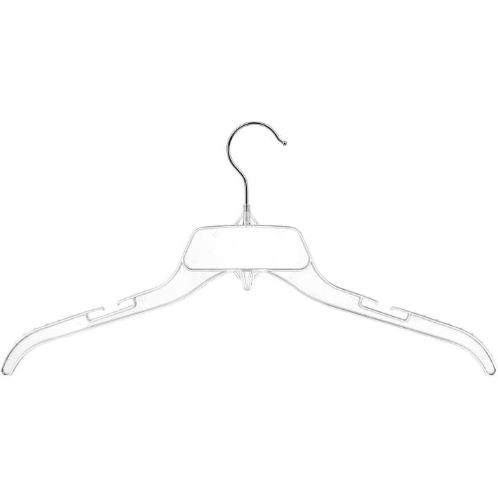 Clear Plastic Clothes Hangers with Hook & Notches - 100 Pack for wholesale by DEILSY