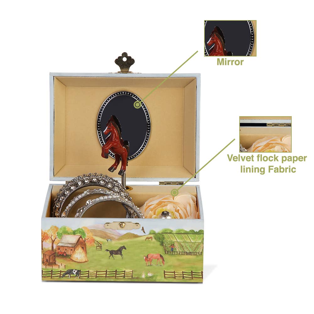 Enchantmints – wholesale Jewelry box/organiser – Kids – Country Horse Jewelry Box: Christmas 2025 Gift | Wholesale 5