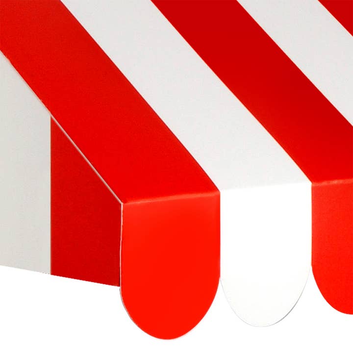 Beistle - Vente Décoration murale - Décoration murale 3D de store rayé rouge et blanc, 62,9 cm x 22,2 cm2