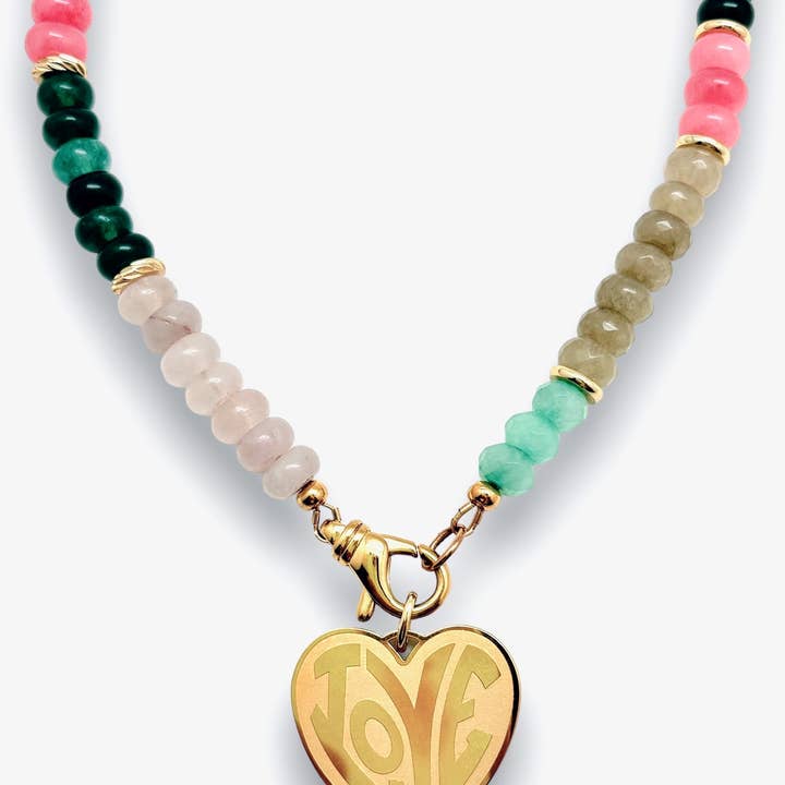 Shiver + Duke – Pendente/pingente individual por atacado – Pingente Love Heart Matte - S+D Charm BAR1