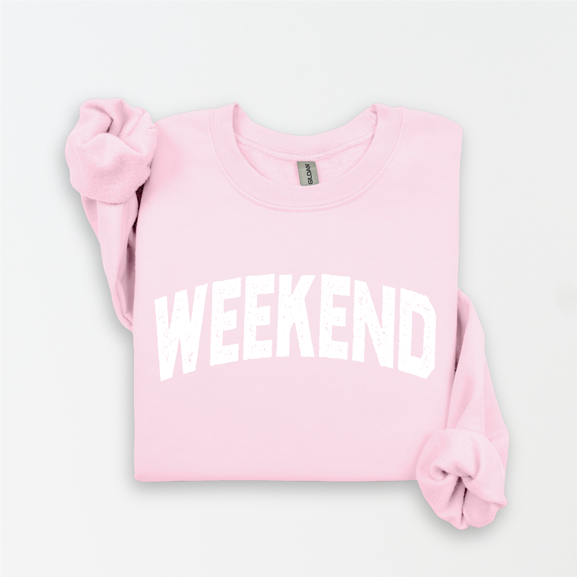 Three Girls Shop - Wholesale Graphic Sweatshirt - Women's - WEEKEND Fleece Graphic Sweatshirt  10