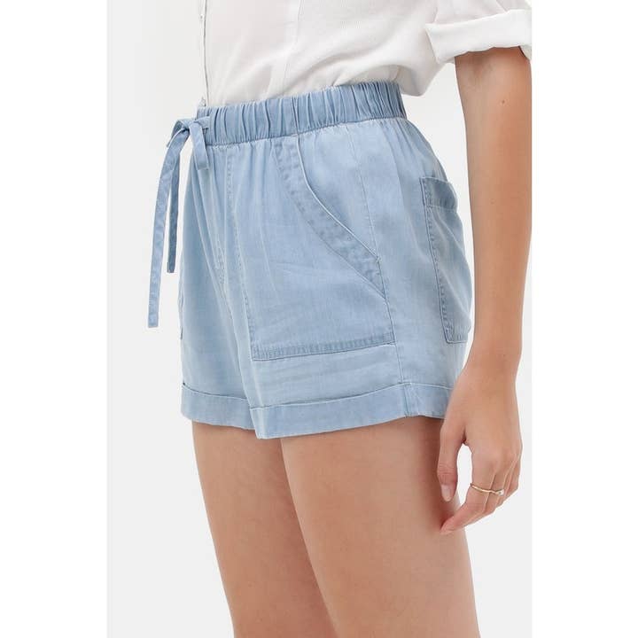 Paperdoll - Wholesale Shorts - Women's - Woven Solid Drawstring Shorts