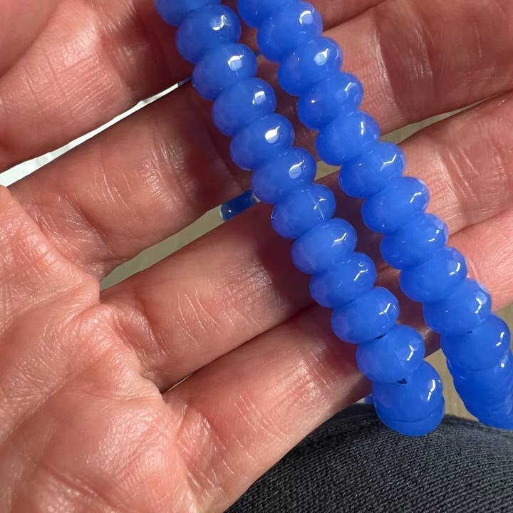 Sonya Renee Jewelry - Wholesale Beaded/Pearl Necklace - Candice Necklace - faceted and smooth gemstone roundels5