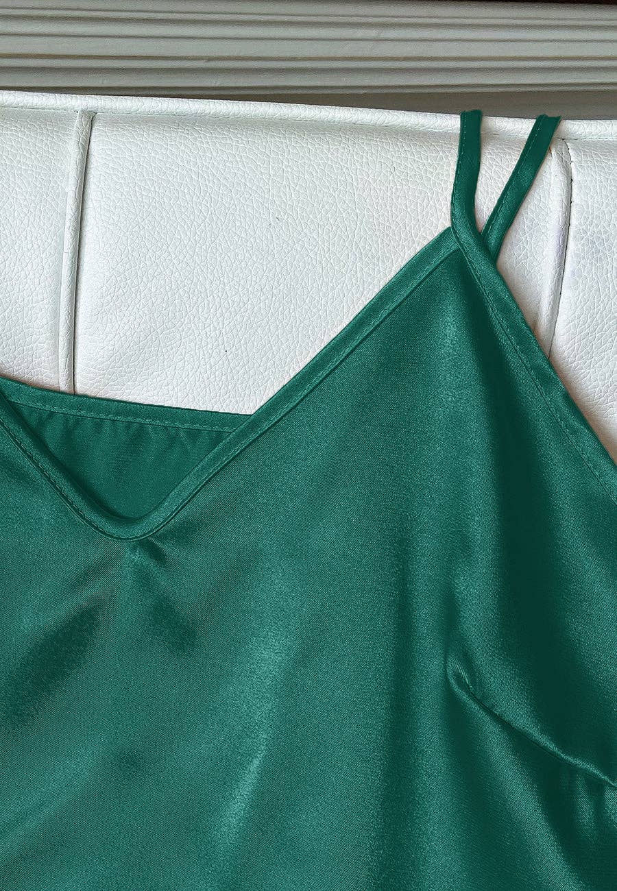 Anna Kaci Wholesale - Wholesale Lounge Set - Women's - Satin Tank and Ruffle Hem Shorts55