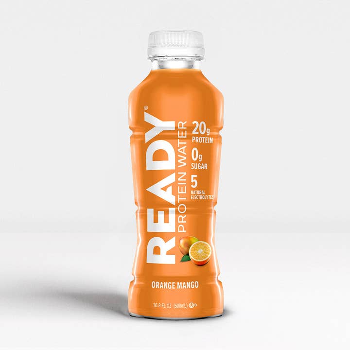 Ready - Vendita all'ingrosso Bevande isotoniche/energetiche - Ready® Protein Water all’arancia e mango (500 ml, confezione da 12)1
