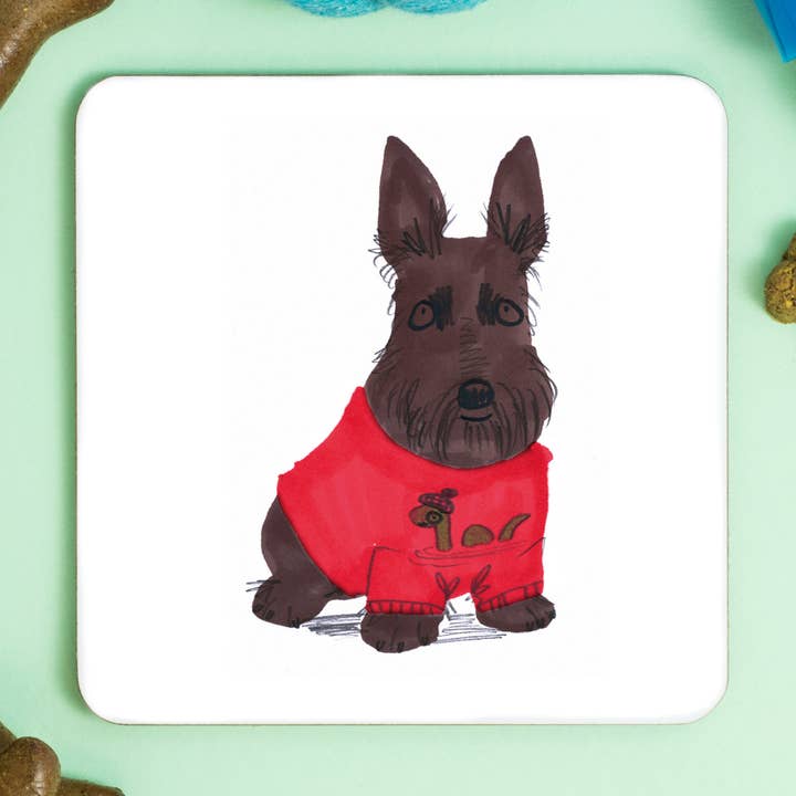 Scottie Loch Ness Coaster for wholesale by Jo Clark Design
