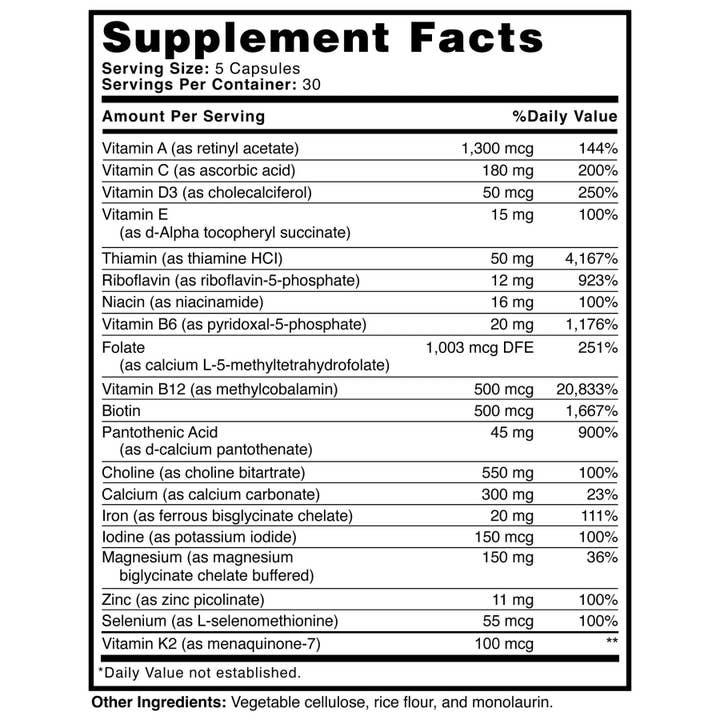 ATH SPORT - Wholesale Oral Supplement/Vitamin - MULTI PRO: 20 Hand Picked Vitamins and Minerals2
