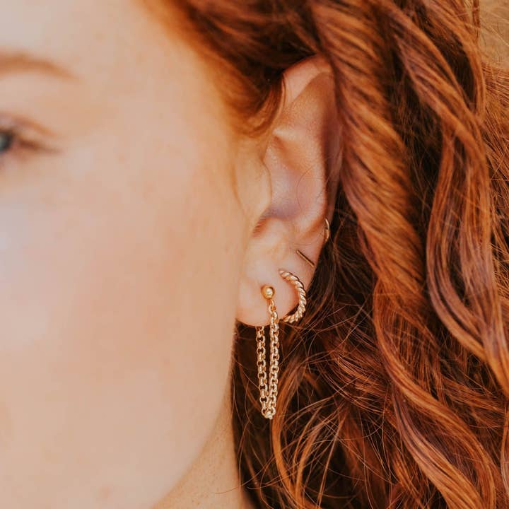 Hello Adorn - Wholesale Hoop Earrings - Ophelia Hoops | 14kt Gold Fill + Sterling Silver3