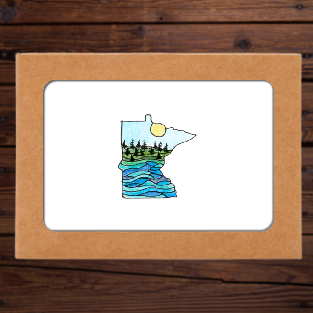 Kevin & Kaia – Großhandel Grußkarten für den Alltag – Minnesota Lakes & Trees — Grußkarte2