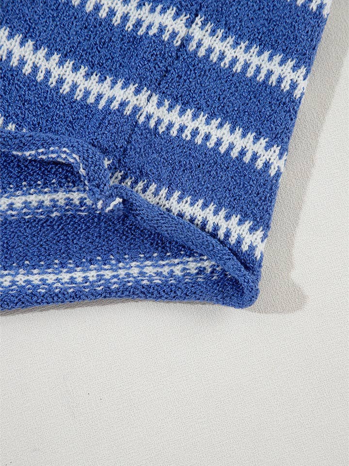 Lovesoft - Wholesale Knit Sweater - Women's - Solid Color Stripe Drop Shoulder Casual Sweater4