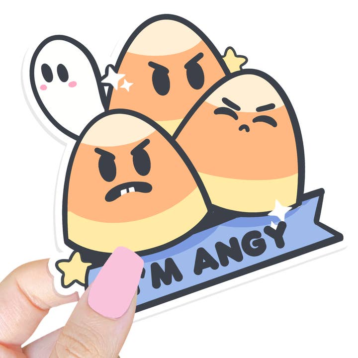 I'm Angy Candycorn Sticker for wholesale by Lil Charmery