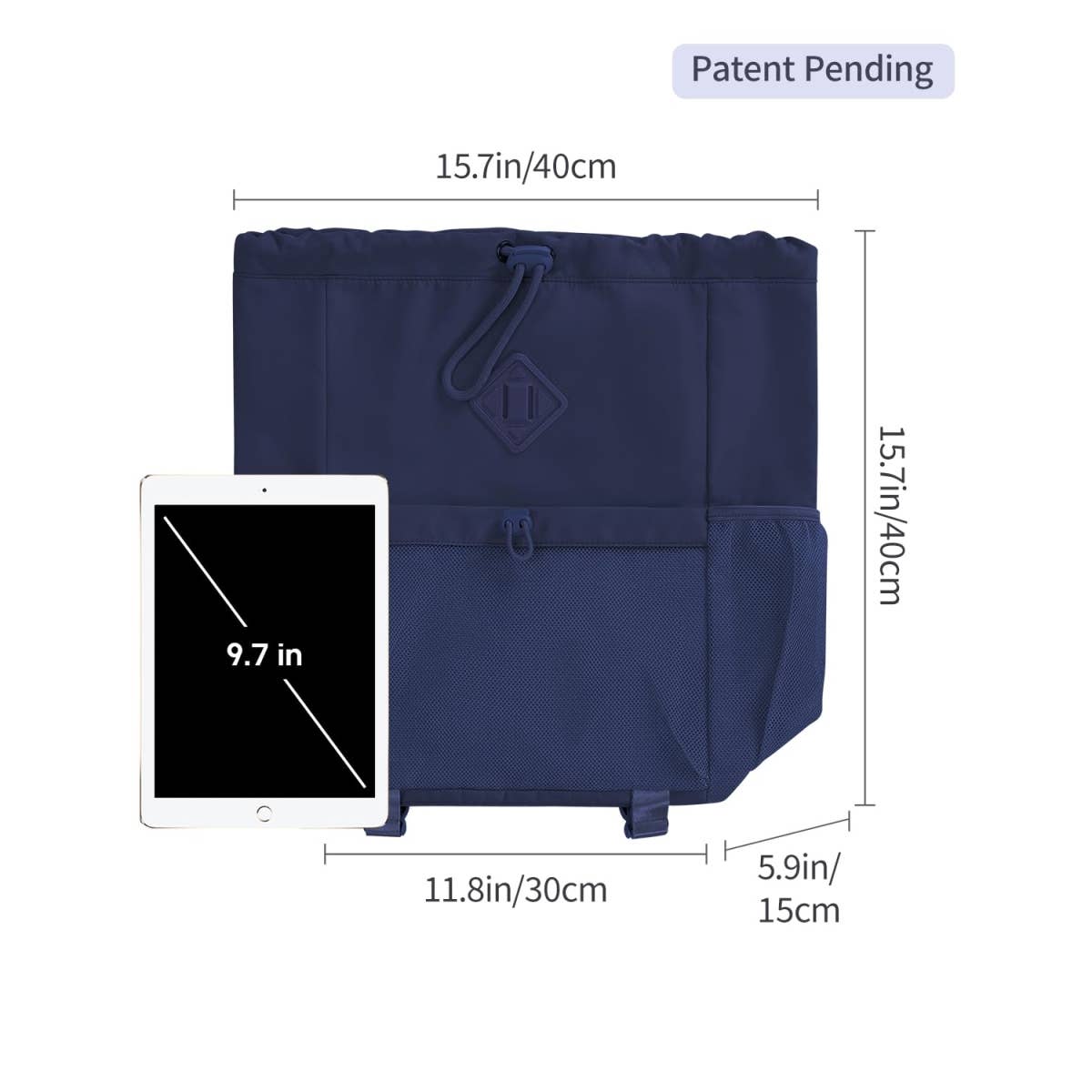 wandf - Vente Sac à cordon de serrage – unisexe - Sac à dos de sport avec cordon de serrage et sangle pour tapis de yoga7